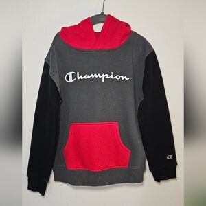 Champion Boys Gray and Red Hoodie Size 7